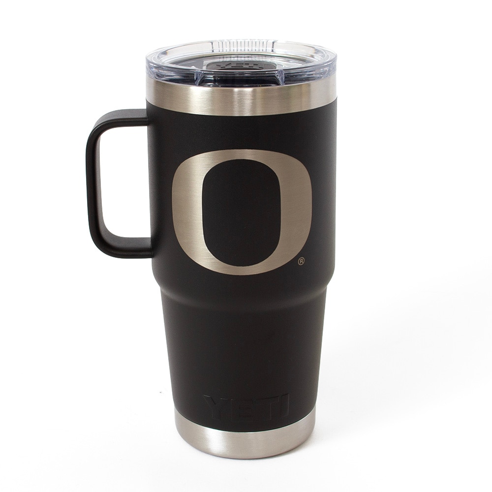 Classic Oregon O, YETI, Black, Tumblers, Home & Auto, Rambler, Handle, 20 ounce, 1009070